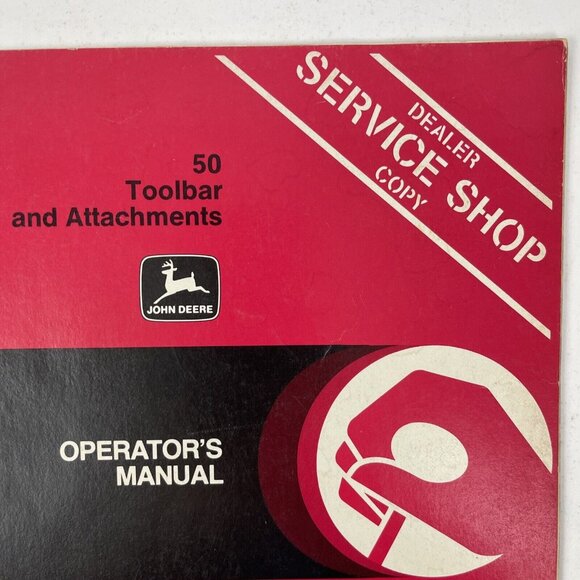 John Deere 50 Toolbar & Attachments Operator's Manual OM A41456 Issue F0 dealer - Picture 4 of 12